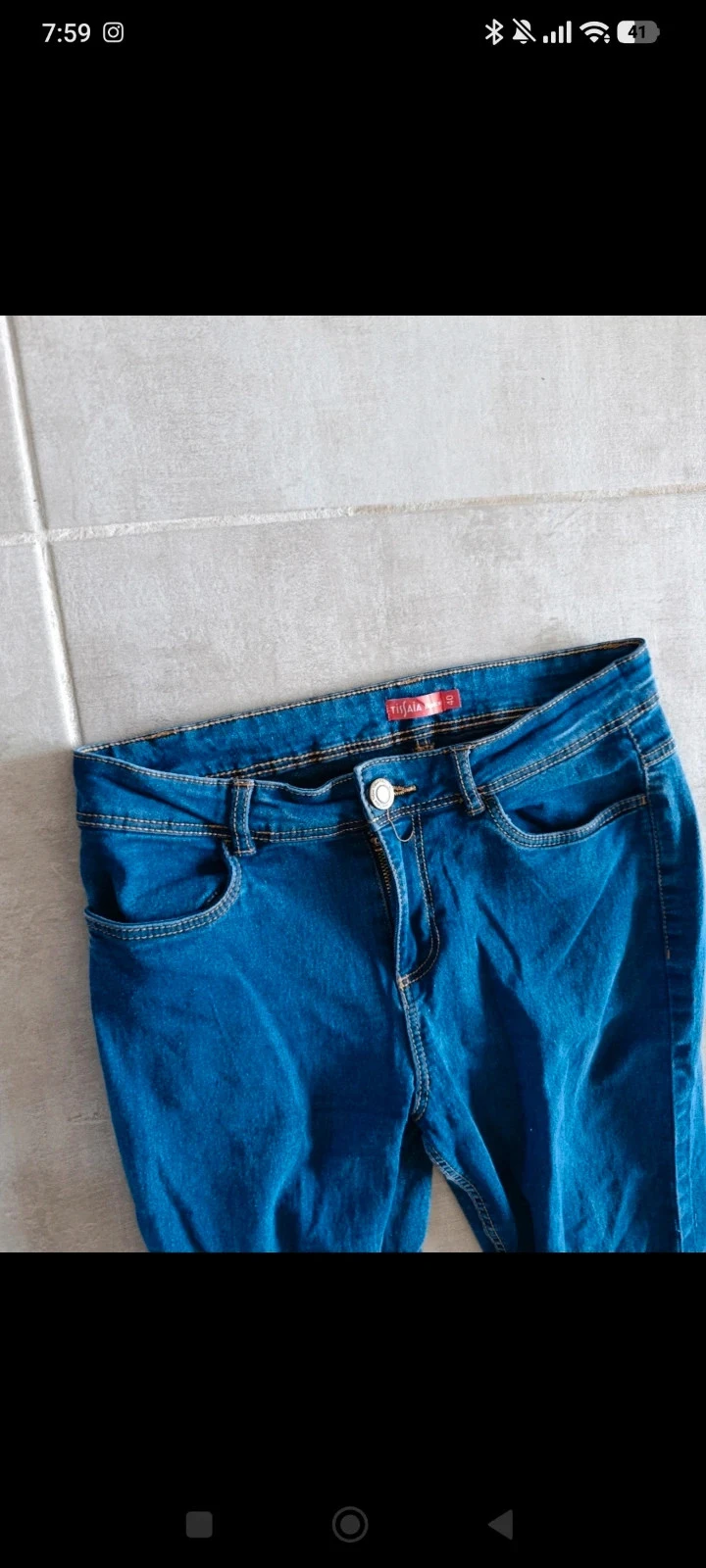 Jean Tissaia mujer T40 azul – Corte recto/slim – Stretch – photo 4